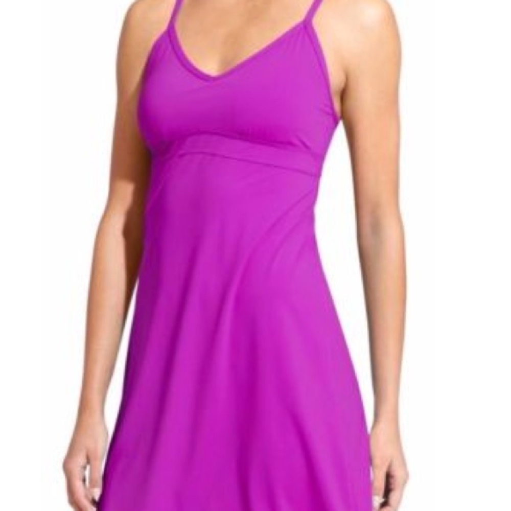 Athleta Shoreline swim dress Purple A-Line Skirt and V-Neck S small
